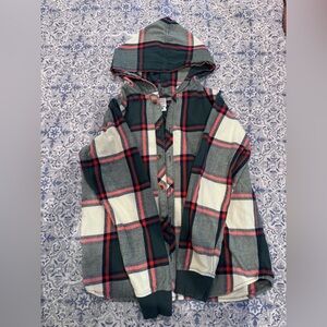 Hanna Andersson Boys Hooded Flannel Shirt (12)